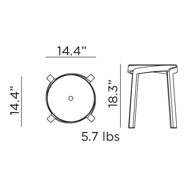 Nardi Stack Mini Outdoor Stool 10 Nardi Stack Mini Outdoor Stool - Image 8