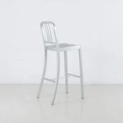 Navy Aluminum Stool -Chair Funiture Shop navy alumunium stool back