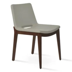 Nevada Dining Chair -Chair Funiture Shop nevada dining chair light grey walnut angled