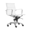 Low Back Mesh Office Chair -Chair Funiture Shop office low back mesh office chair white angled