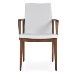 Pasha Wood Arm Chair -Chair Funiture Shop pasha arm wood white ppm
