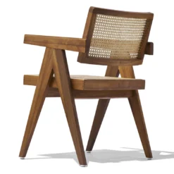 Pierre J. Arm Dining Chair -Chair Funiture Shop pierre j arm chair ash walnut back angled