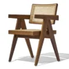 Pierre J. Arm Dining Chair -Chair Funiture Shop pierre j arm chair ash walnut front angled