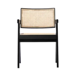 Pierre J. Arm Dining Chair -Chair Funiture Shop pierre j arm chair black front