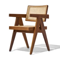 Pierre J. Teak Arm Dining Chair - Indoor / Outdoor Chair -Chair Funiture Shop pierre j arm chair teak front angled 6ff455e1 8bf3 46e2 9655 f70c537e1779