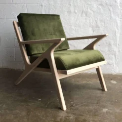 Raymond Occasional Chair -Chair Funiture Shop raymond timber pesto velvet