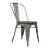 Rochelle Dining Chair With Wood Seat -Chair Funiture Shop rochelle dining chair with wood seat angled