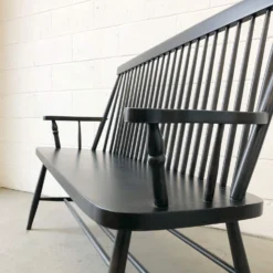 Shaker Dining Bench -Chair Funiture Shop shaker dining bench angled close up shale