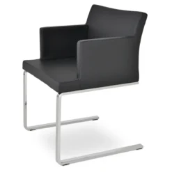 Soho Flat Arm Chair -Chair Funiture Shop soho flat arm chair black angled