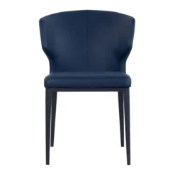 Thurston Leatherette Dining Chair With Black Metal Base -Chair Funiture Shop thurston dining blue charcoal leatherette black metal base