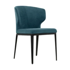 Thurston Fabric Dining Chair With Black Metal Base -Chair Funiture Shop thurston fabric dining chair with black metal base atlantis