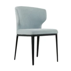 Thurston Fabric Dining Chair With Black Metal Base -Chair Funiture Shop thurston fabric dining chair with black metal base sky