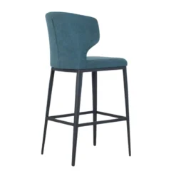 Thurston Fabric Stool With Metal Base -Chair Funiture Shop thurston stool atlantis metal base back