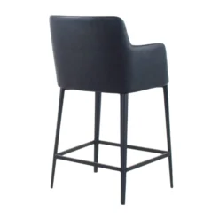 Williamsburg Leatherette Stool -Chair Funiture Shop williamsburg stool black leatherette back