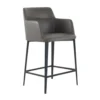 Williamsburg Leatherette Stool -Chair Funiture Shop williamsburg stool charcoal leatherette diagonal
