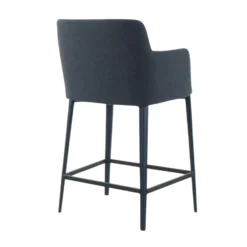 Williamsburg Fabric Stool -Chair Funiture Shop williamsburg stool dark grey back