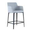Williamsburg Fabric Stool -Chair Funiture Shop williamsburg stool light grey diagonal